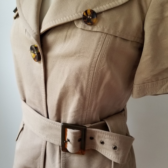 ZARA Mini Trench Dress Size SMALL - Picture 2 of 5